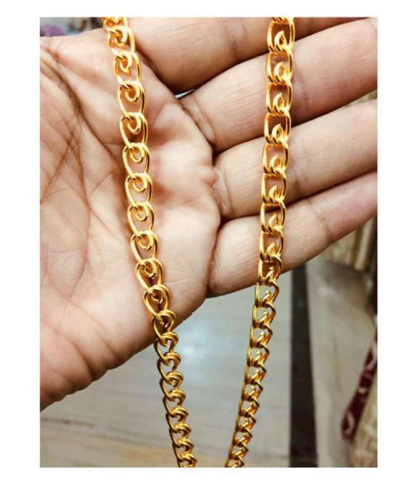 Gram Ring Jalebi Gold Plated Chain 