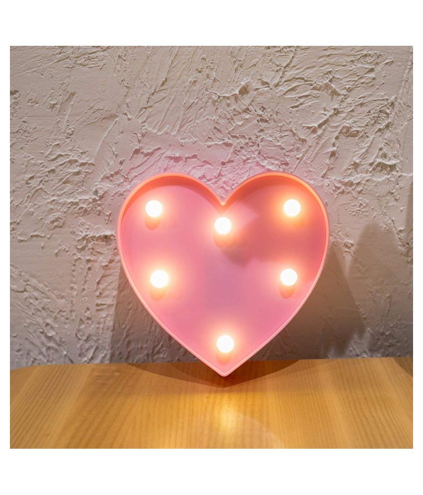 Buy YUTIRITI Beautiful 3D Heart Shaped LED Light Up Marquee Sign ...