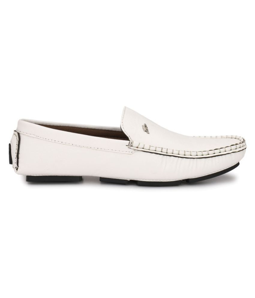 white loafer slides