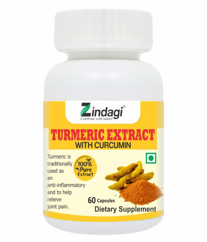     			Zindagi Turmeric Extract Capsules - Pain Relief Capsules - Turmeric Capsules - Health Supplement Pack Of 1