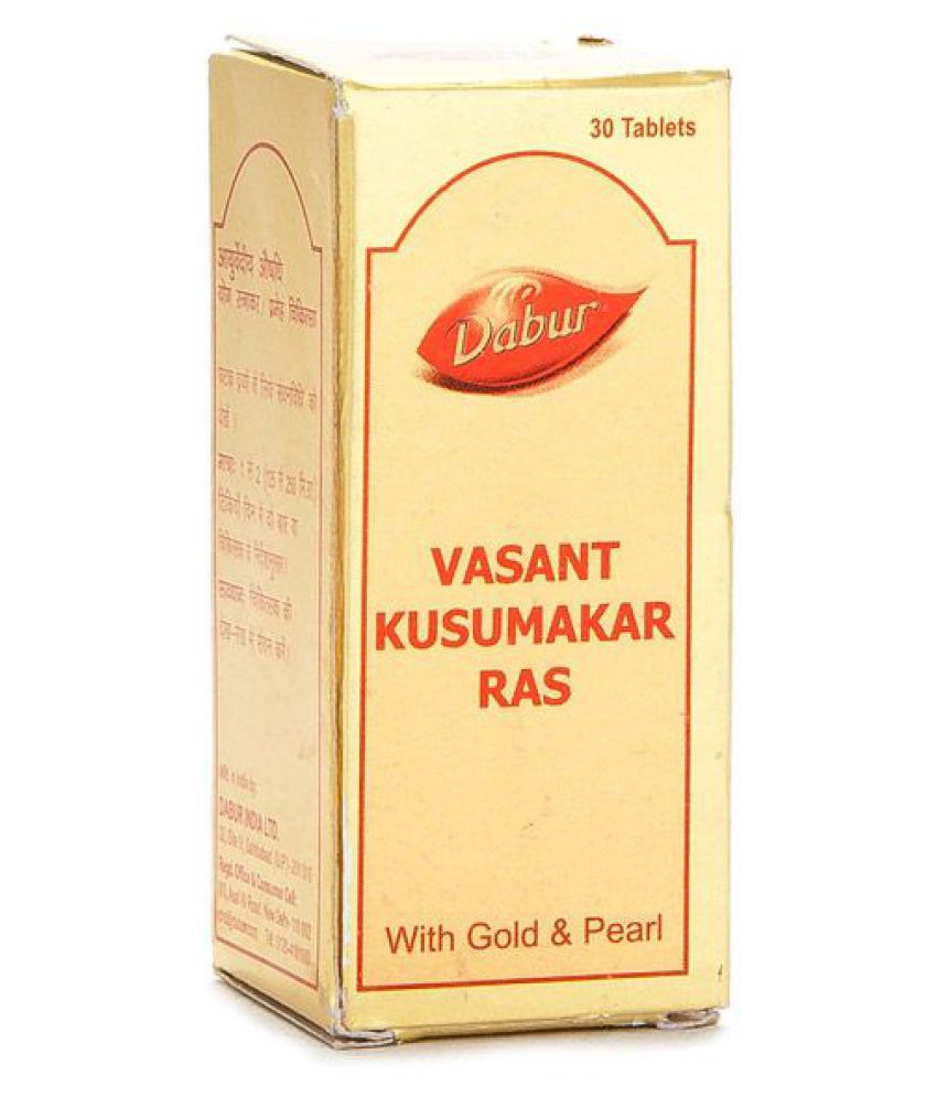 Dabur Vasant Kusumakar Ras With Gold And Pearl Tablet 30 Nos Buy Dabur 