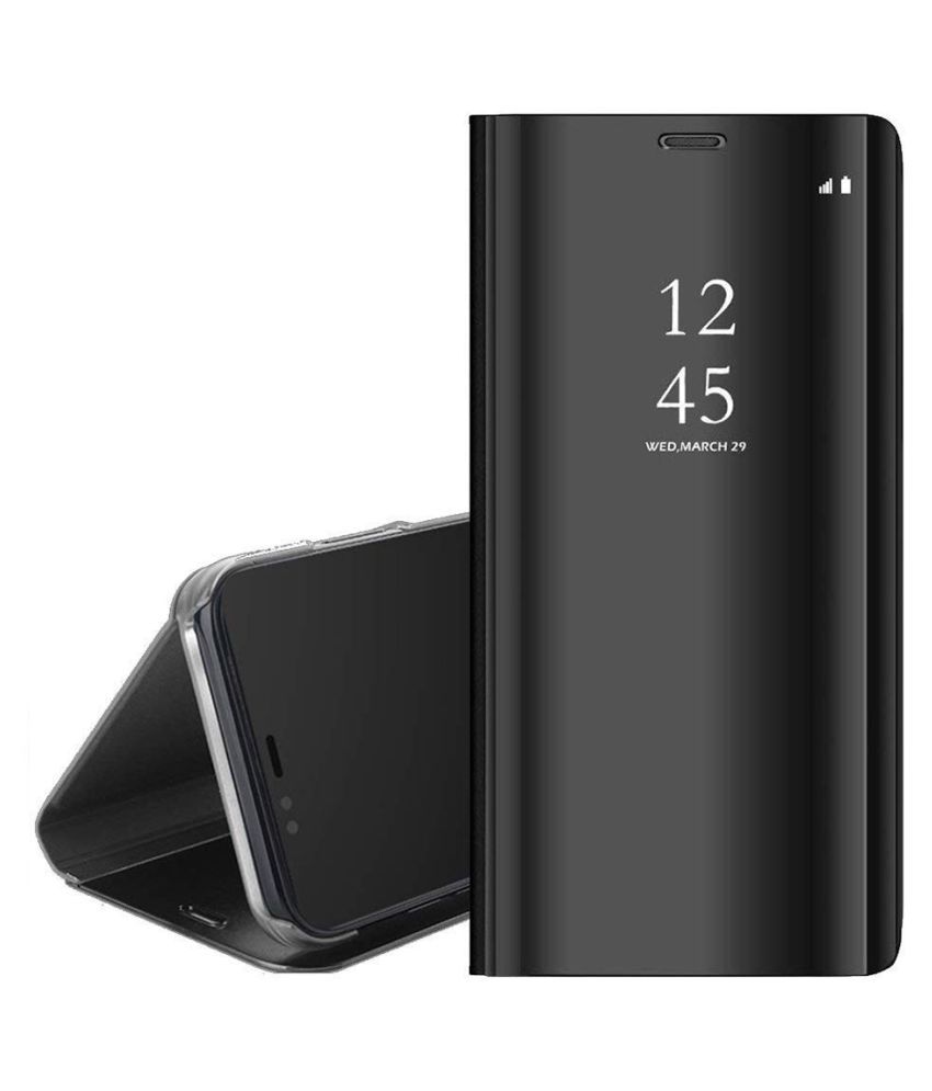 Vivo V15 Pro Flip Cover by BEING STYLISH - Black Luxury Clear View