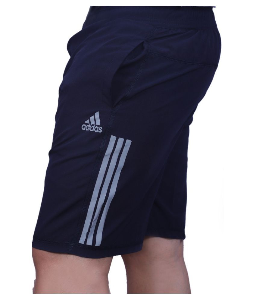 adidas blue poly shorts