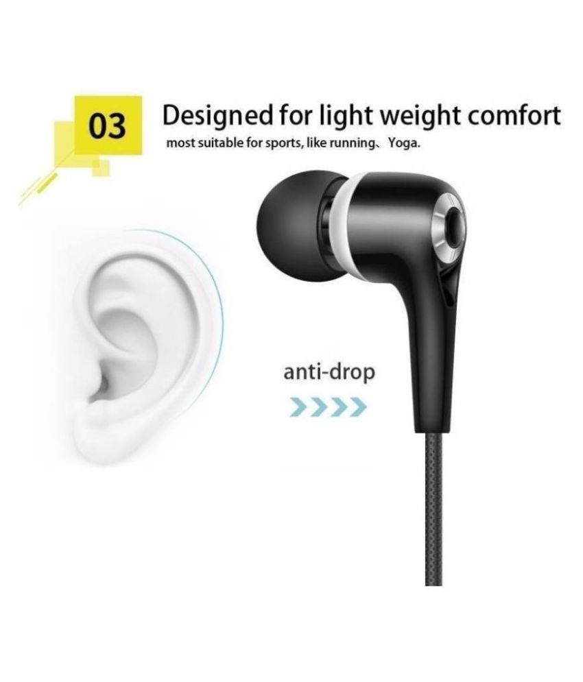 FLYHITEK High Bass Rich Sound Hybrid In Ear Wired Earphones With Mic