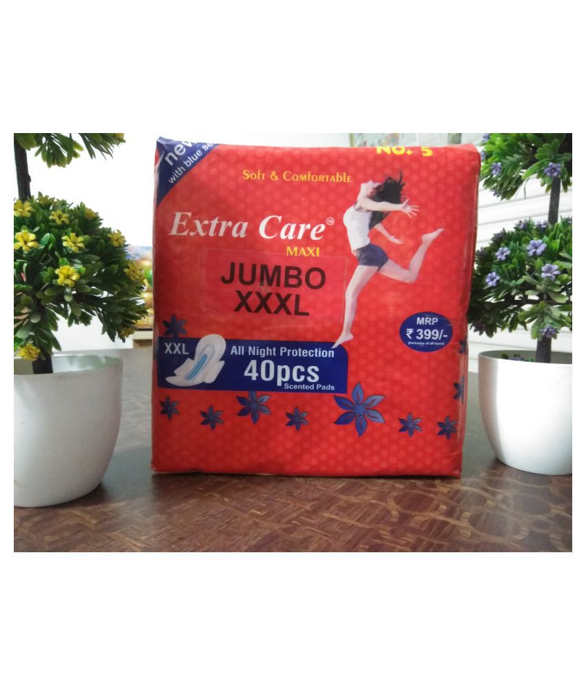 Extra Care Soft Sanitary Pads - Extra XXXL JUMBO Size Regular 40 Sanitary Pads