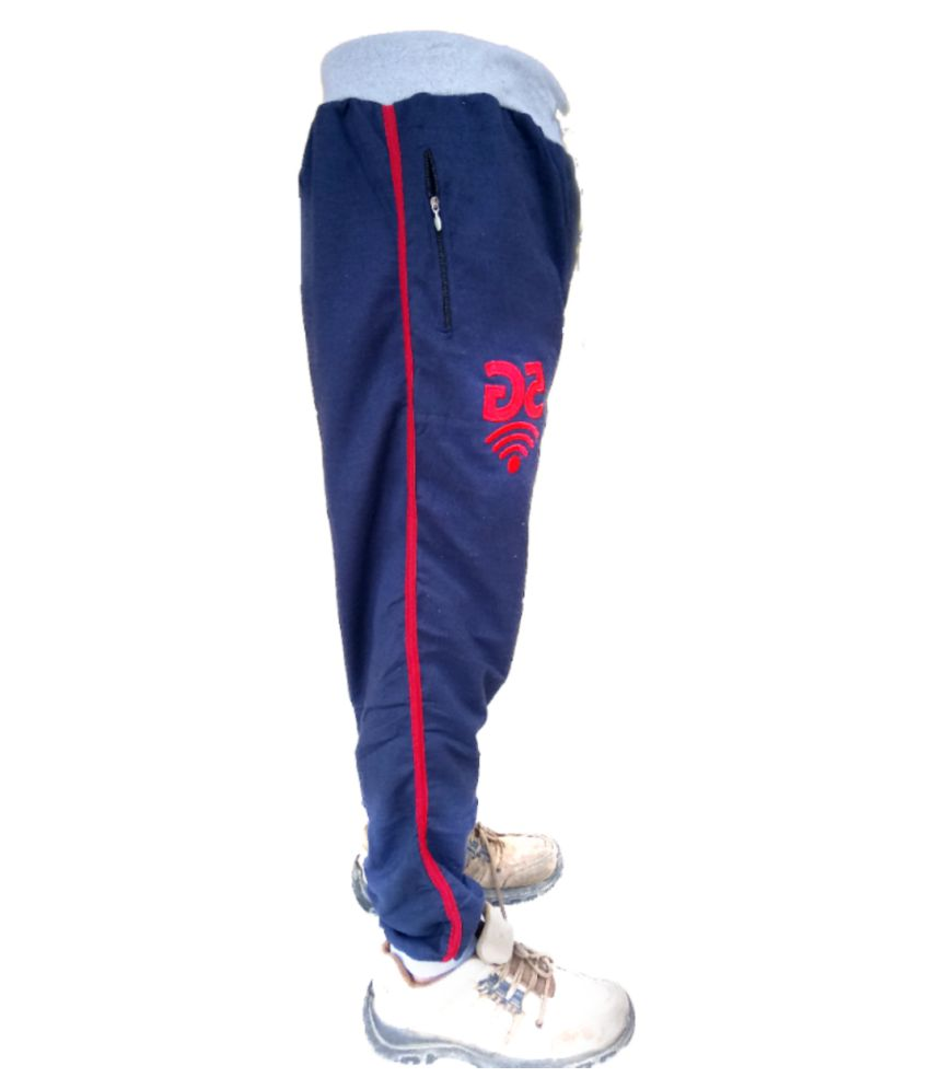 shivneri Blue Cotton Joggers - Buy 