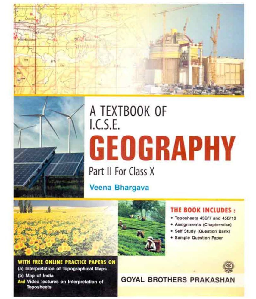 A Textbook Of ICSE Geography Class 10 Buy A Textbook Of ICSE