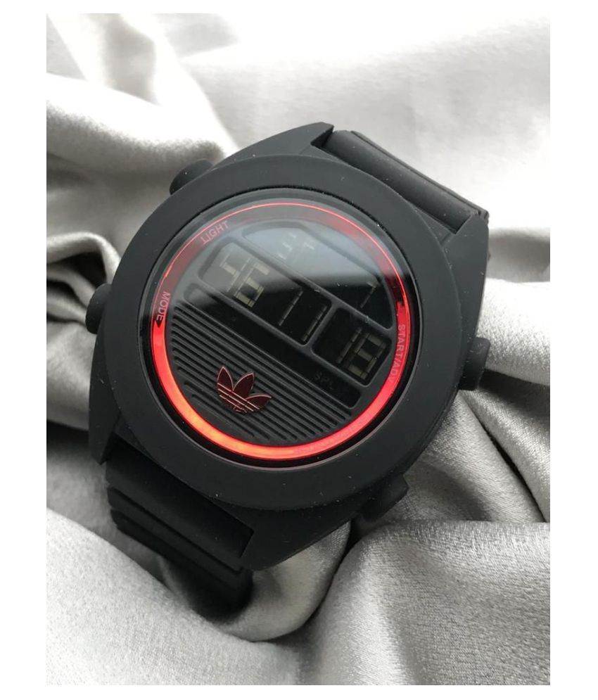 adidas black rubber watch