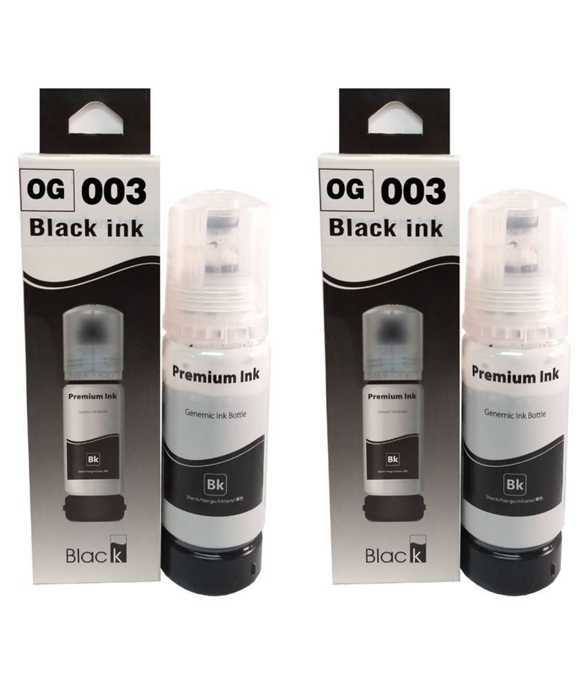 OG 003 Black Pack of 2 Ink bottle for 
