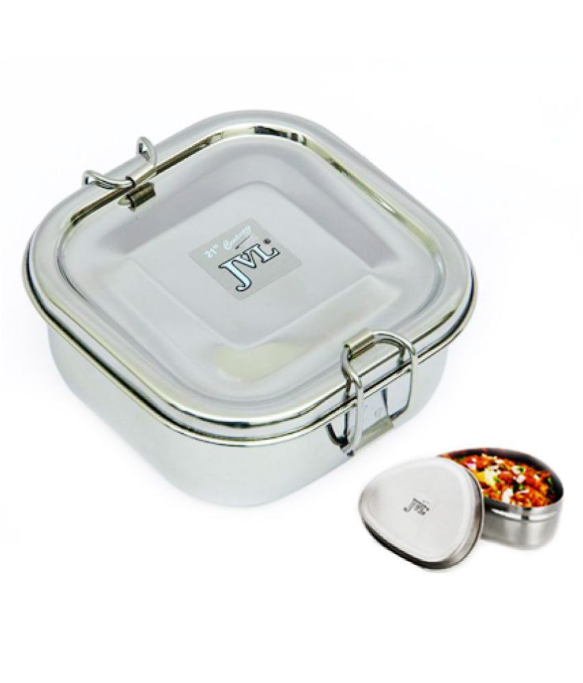 JVL Silver Stainless Steel Lunch Box Buy Online at Best Price in India