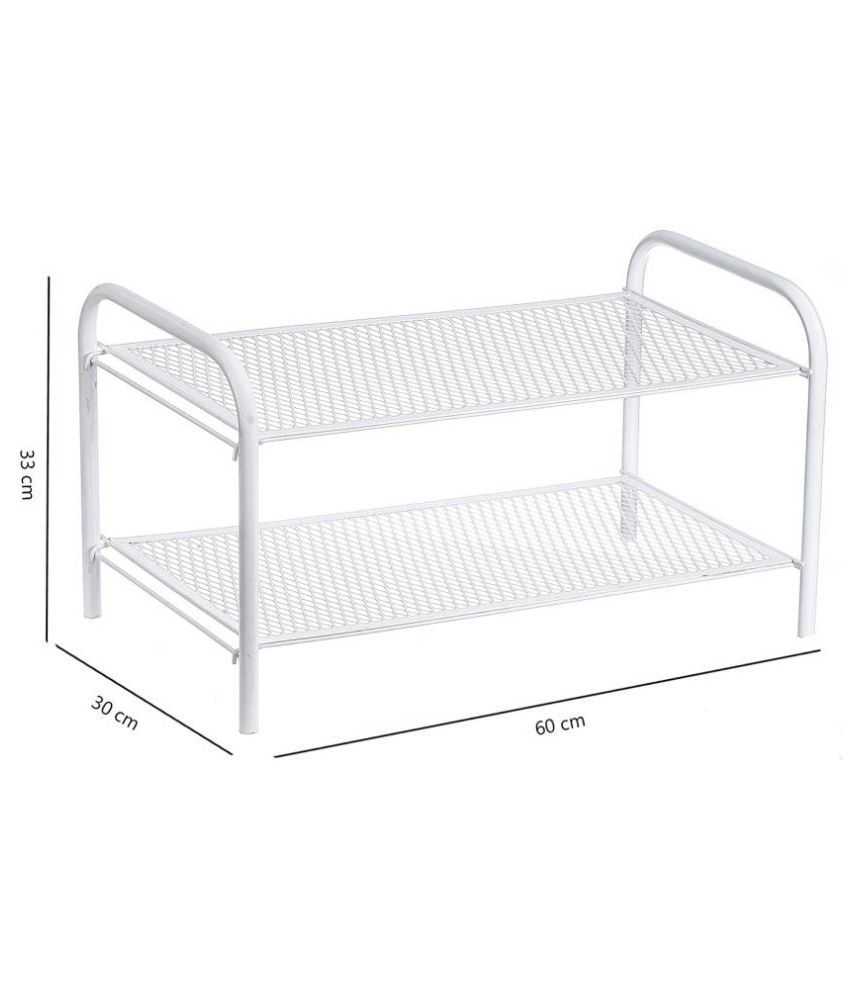 Mdn 2 Tier Premium Collapsible Metal Shoe Rack Shoe Storage Stackable Shelves Holds 8 10 Pairs Of Shoes White Buy Mdn 2 Tier Premium Collapsible Metal Shoe Rack Shoe Storage