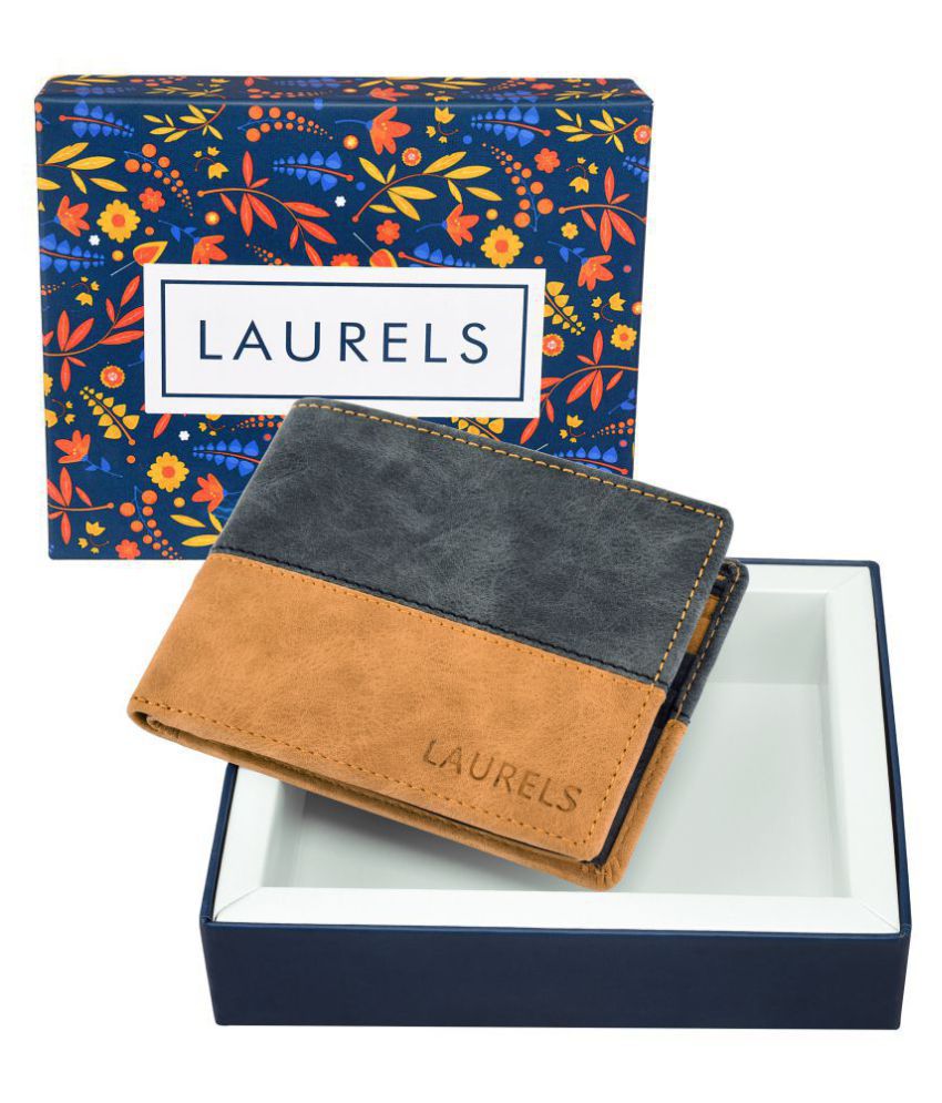     			Laurels Faux Leather Black Casual Regular Wallet