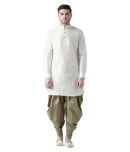 Deyann Off-White Silk Blend Kurta Pyjama Set