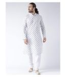 Deyann White Linen Kurta Pyjama Set