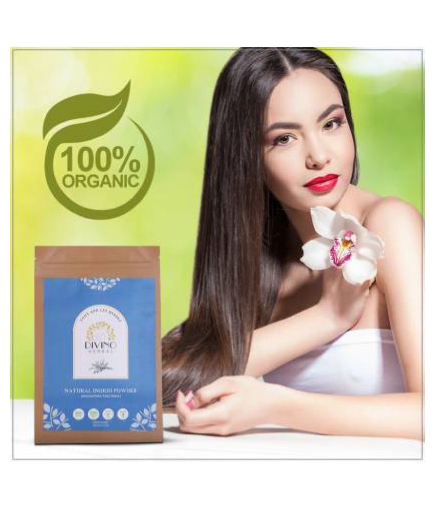 Divino Natural Black Indigo Leaf Powder Temporary Hair Color Black 100