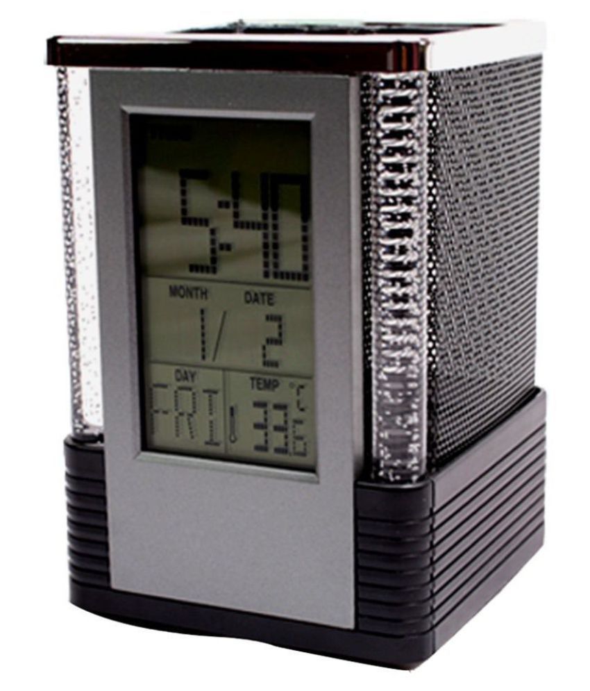 HK MART Digital Stainless Steel Table Clock Pack of 1 Buy HK MART