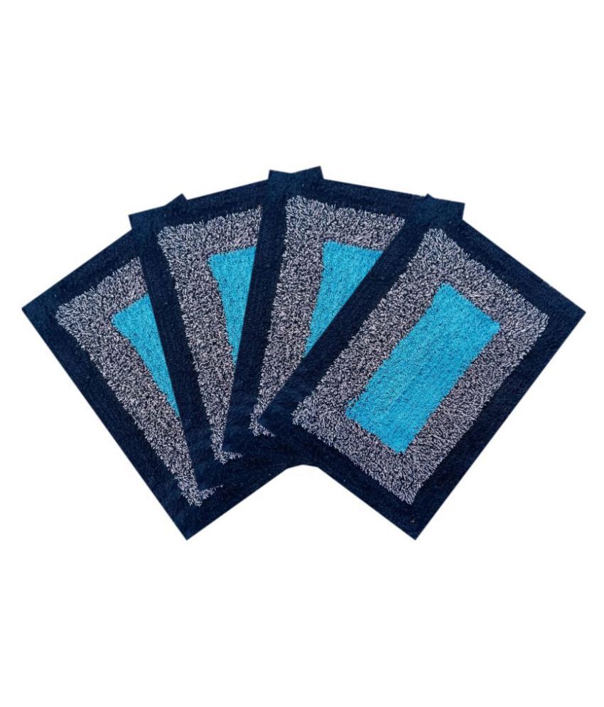     			SHF Blue Set of 4 Anti-skid Door Mat