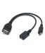HkeCart 2 In 1 OTG Micro USB Host Power Y Splitter USB Adapter to Micro 5 Pin Male Female Cable