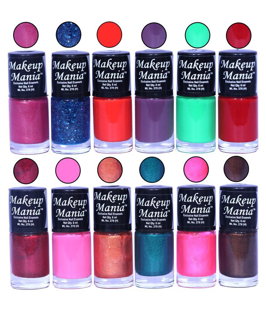     			Makeup Mania Nail Polish Set of 12 Pcs, Nail Paint of 6ml each x 12 Pcs, MultiColor Combo Set No.103