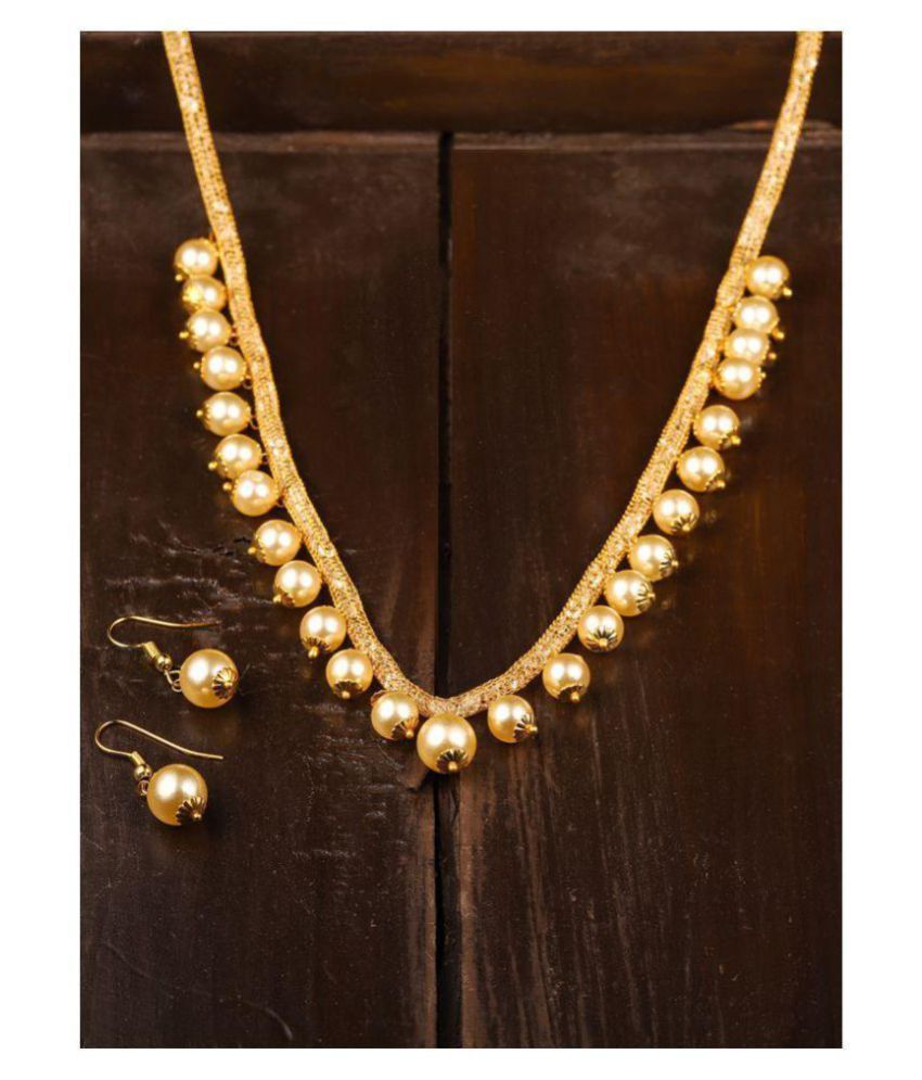 Zaveri Pearls Zinc Golden Other Contemporary Fashion 22kt Gold Plated