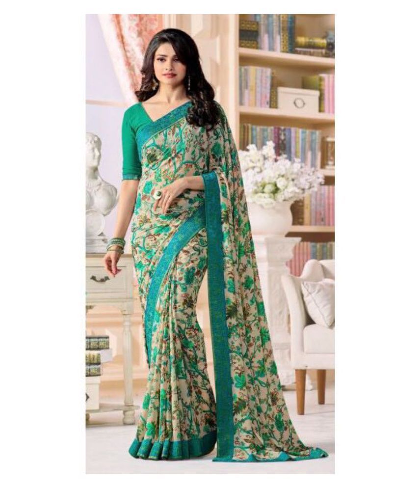     			Gazal Fashions - Multicolor Chiffon Saree With Blouse Piece (Pack of 1)