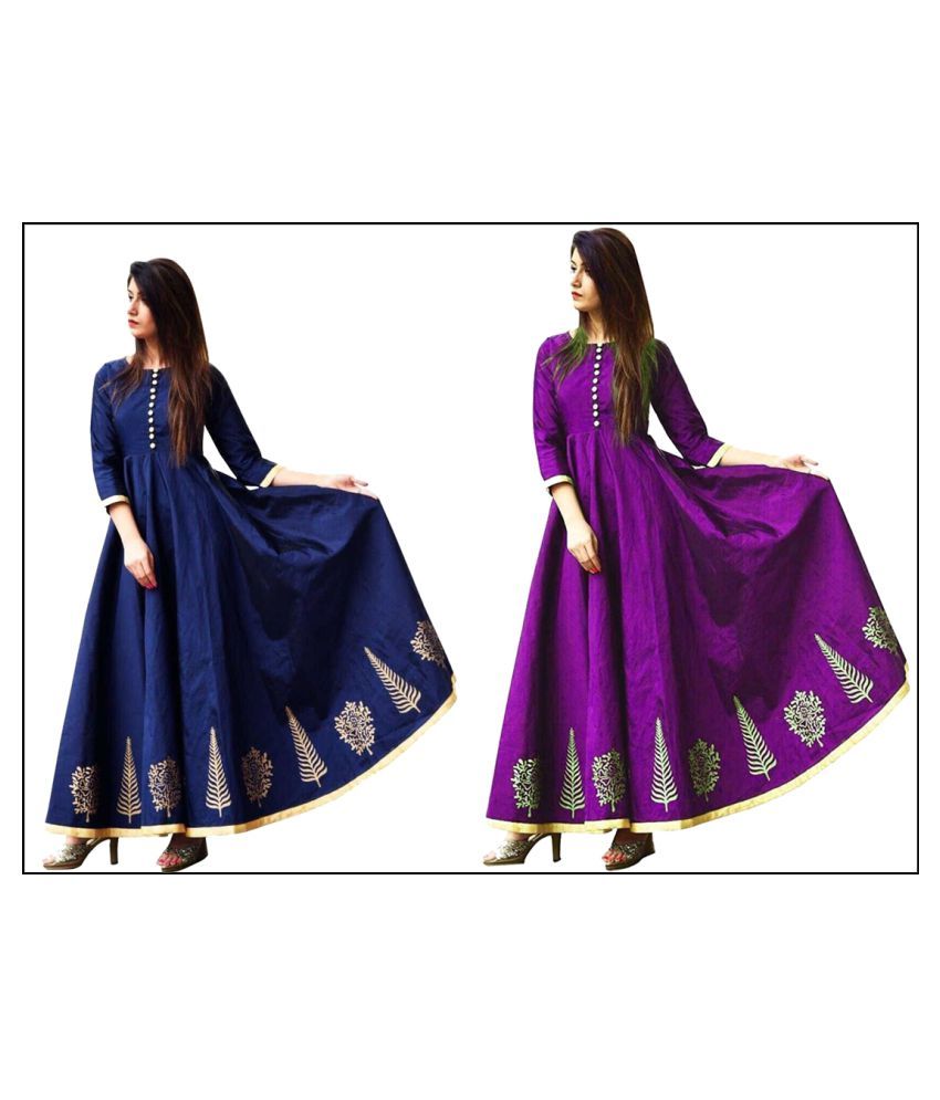 multi colour gown