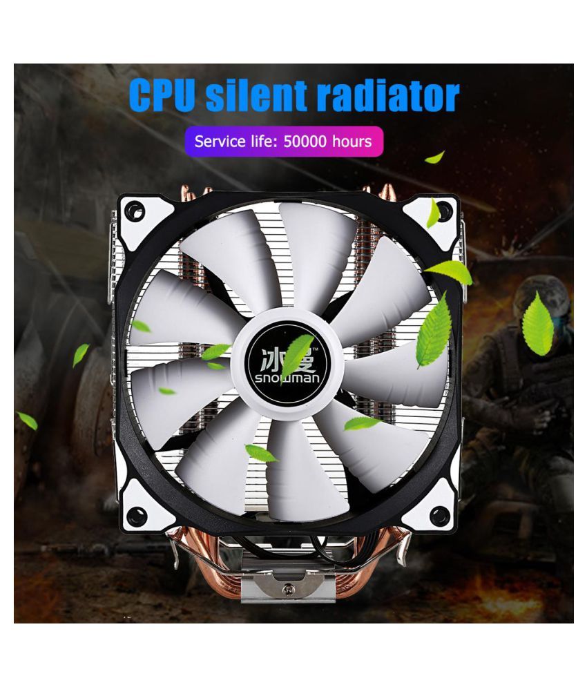 Buy SNOWMAN 120mm CPU Cooler Fan 4 Direct Contact Heatpipes PWM 4Pin ...