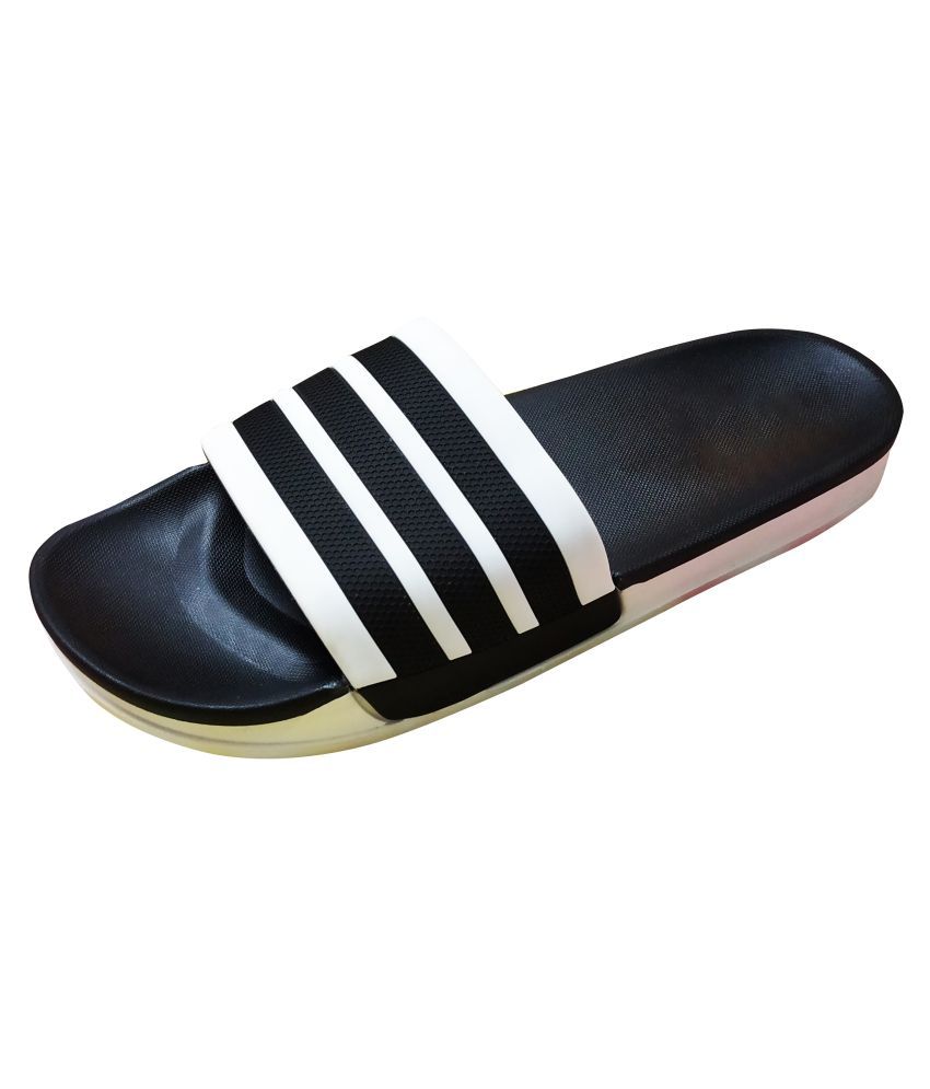 zappy black slide flip flop