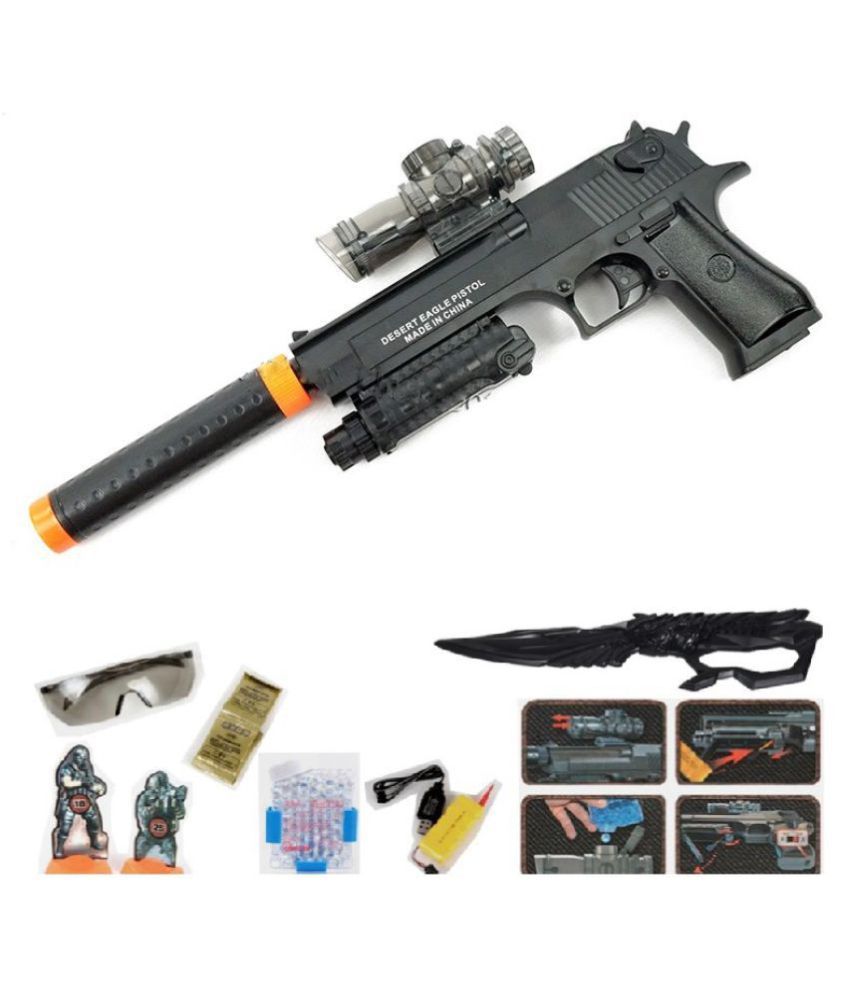 TOP GEAR DESERT EAGLE ELECTRIC WATER BULLET GUN WITH ALL ACCESSORIES