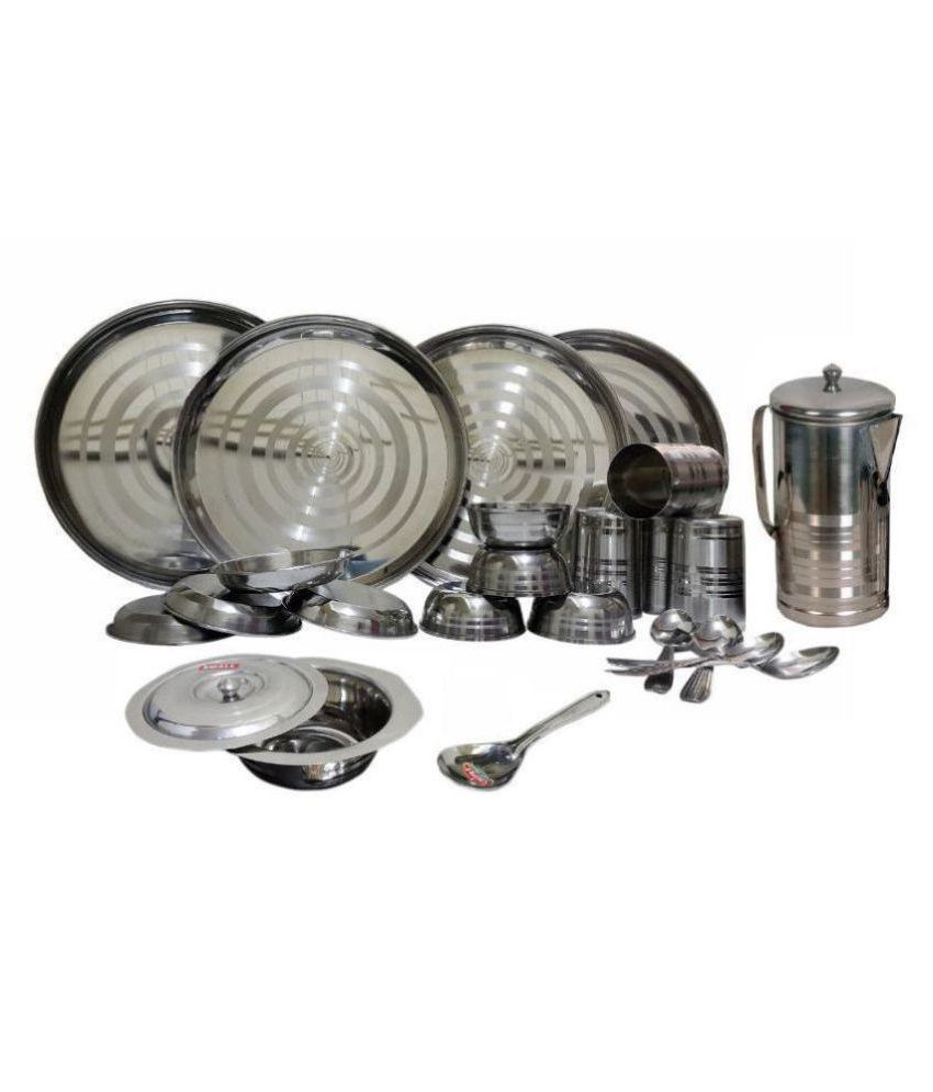     			Dynore Stainless Steel Dinner Set of 24 Pieces