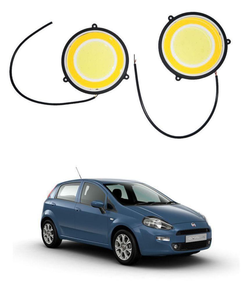 Trigcars COB Car Fog LED DRL Lights with Turn Indicator Signal Double