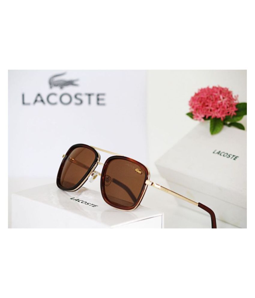 lacoste sunglasses - Brown Rectangle 