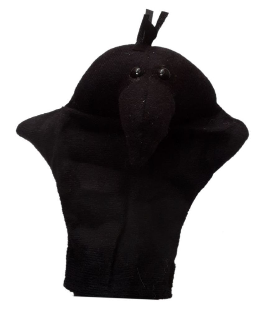     			Kaku Fancy Dresses Crow Bird Hand Puppet for Puppet Shows and Story Telling -Black, Free Size, for Boys & Girls