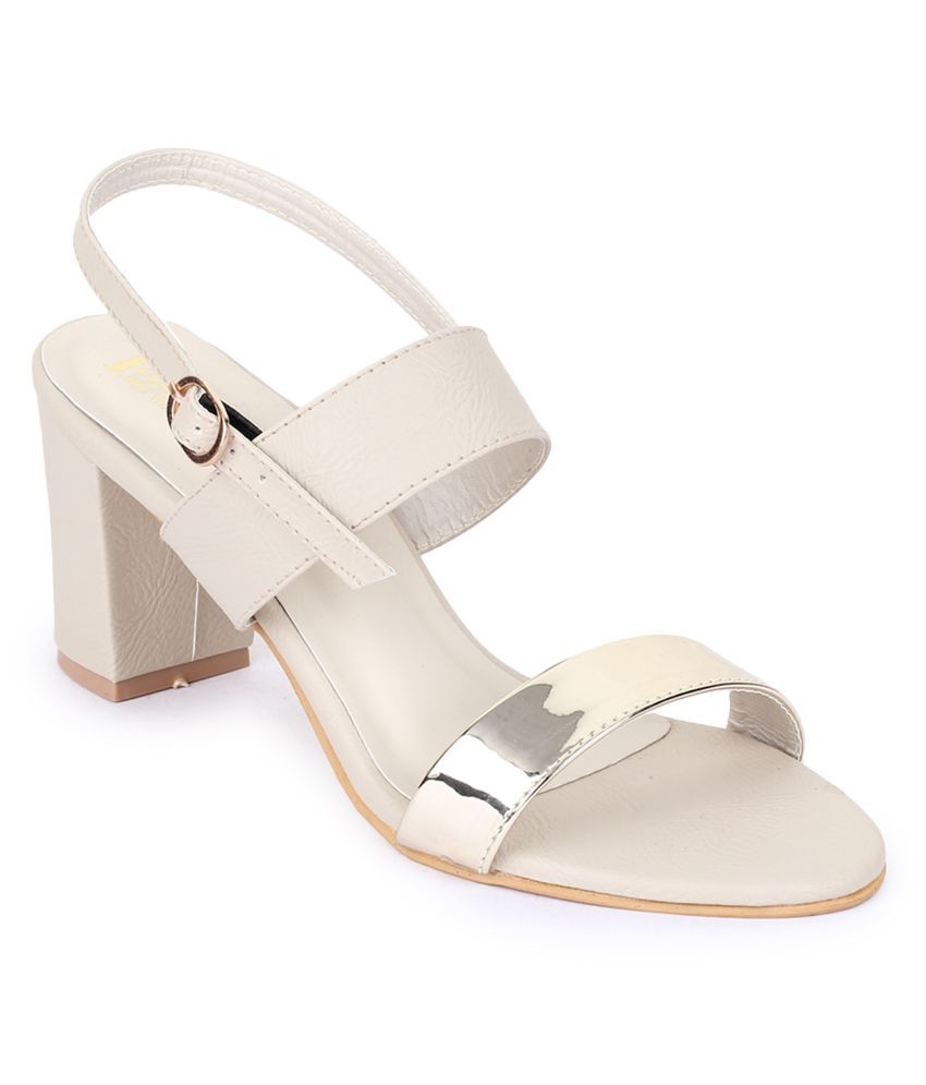 FASHION FOOTWEAR White Block Heels Price in India- Buy FASHION FOOTWEAR White Block Heels Online 