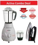 Activa Pluto 500 Watt 2 Jar Mixer Grinder with Free Electric Dry Iron