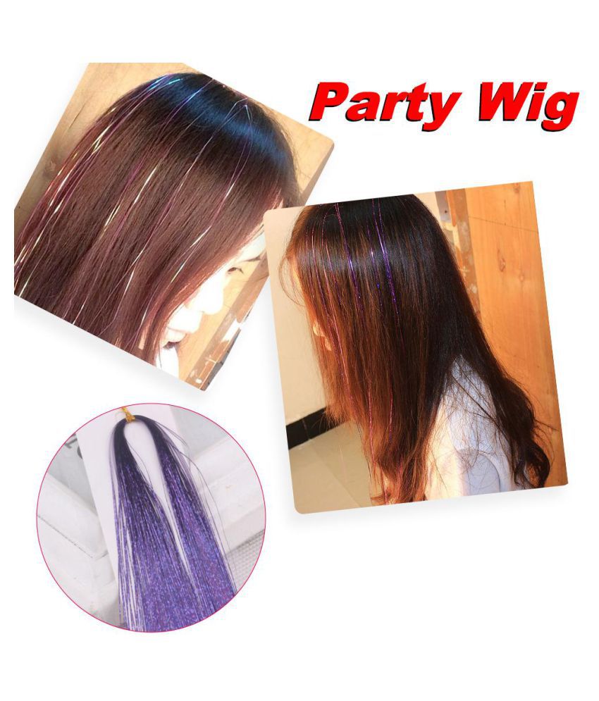 1 Pack False Hair Strands Glitter Hair Extension Accessories (Purple): Buy  Online at Low Price in India - Snapdeal