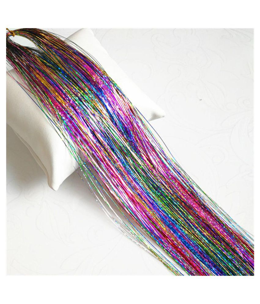 1 Pack False Hair Strands Glitter Hair Extension Accessories