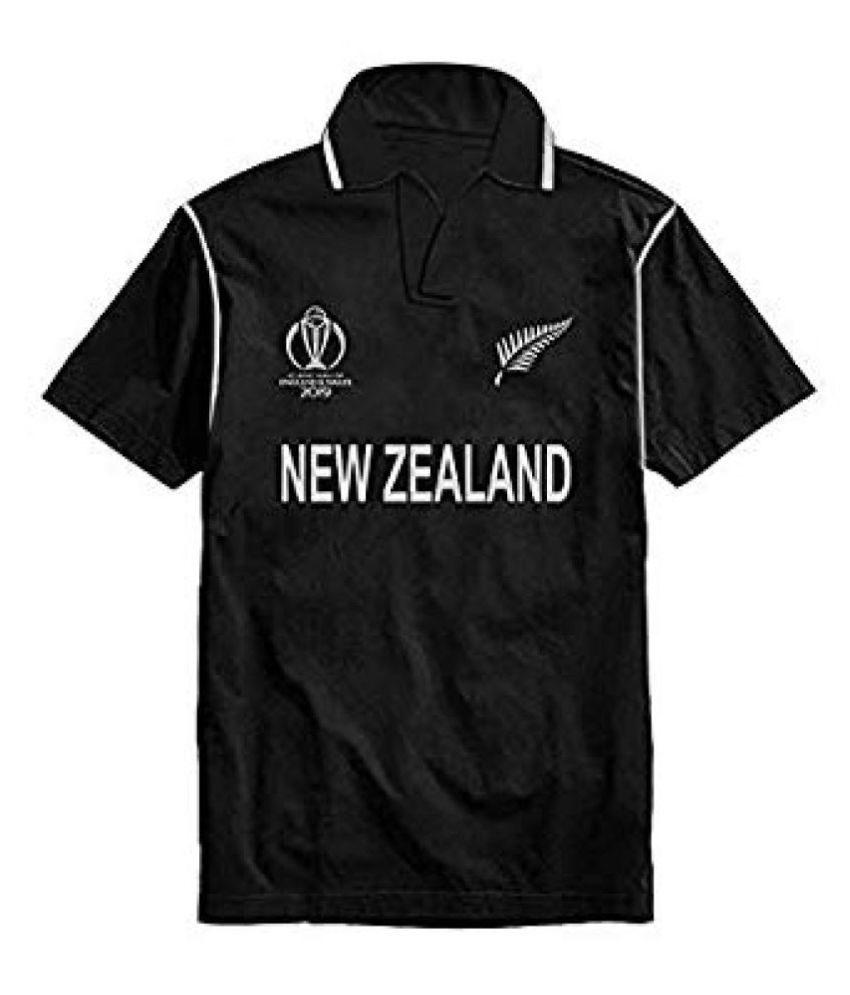 New Zealand Cricket Jersey Black Polyester Jersey - Buy New Zealand ...