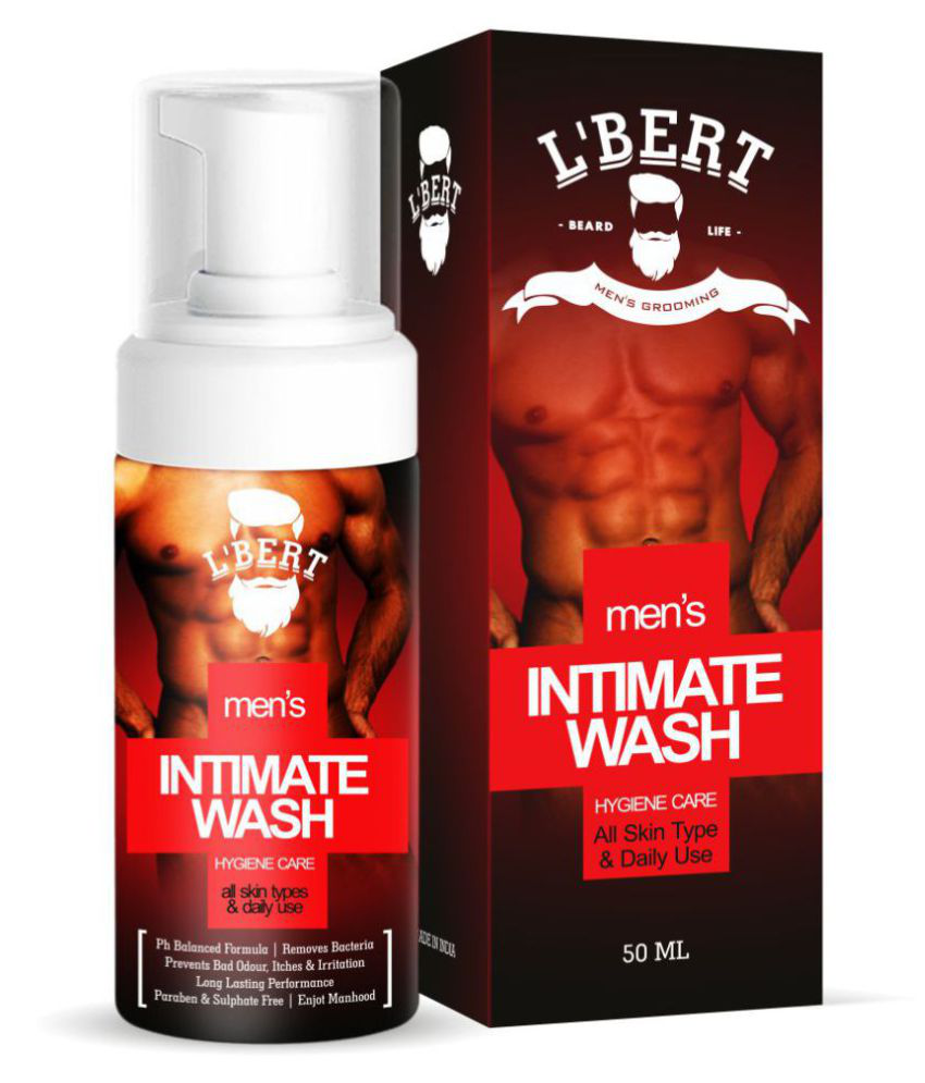 L'BERT pH Balanced Intimate Cleansing Foam Wash for Men | Odor & Itch Removal 50 mL