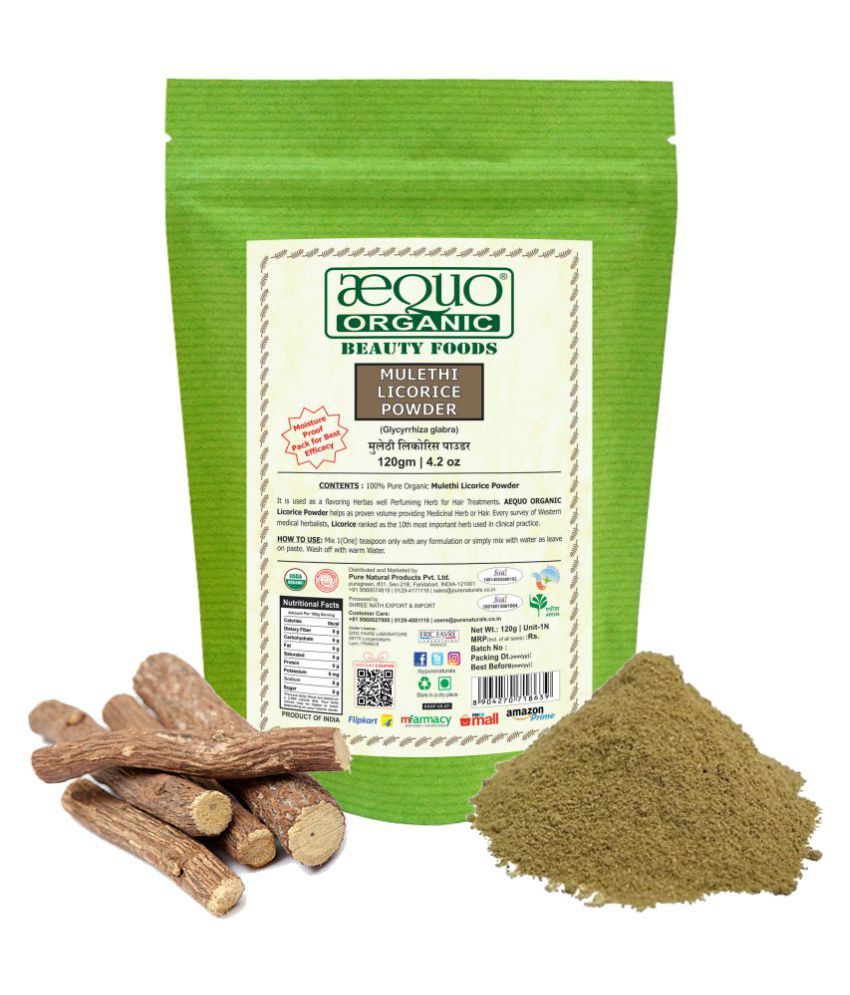 Aequo Organic byPurenaturals Mulethi Licorice Powder Face Mask 120 gm