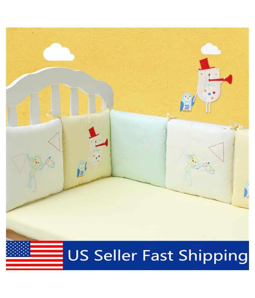 6pcs Popular Baby Crib Bumper Protective Infant Toddler Nursery