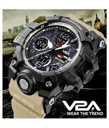 V2A Army Khaki S-Shock Resin Analog-Digital Men's Watch