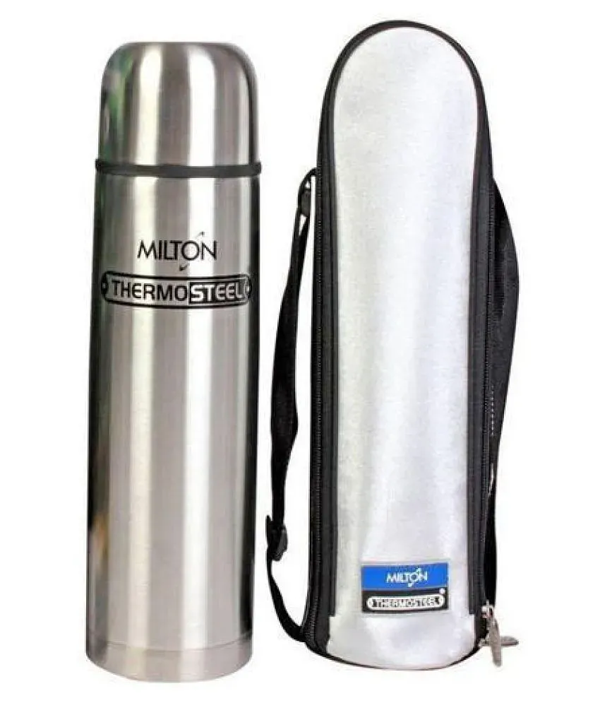 Milton Flip Lid Thermosteel 24 Hours Hot and Cold Water Bottle With Bag 350  ml