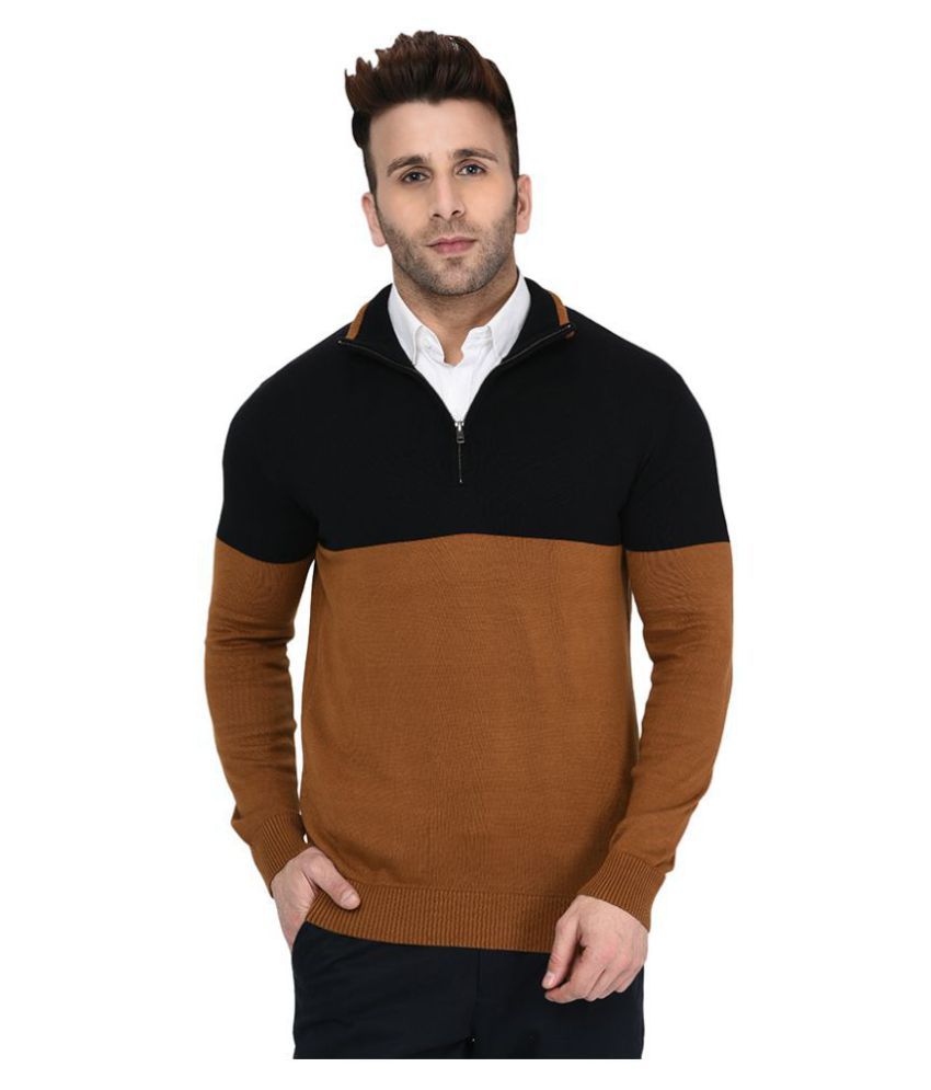 black high neck sweater mens