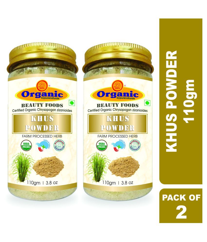 ByPurenaturals Organic Khus Herb Powder Face Pack 220 gm Pack of 2 Buy