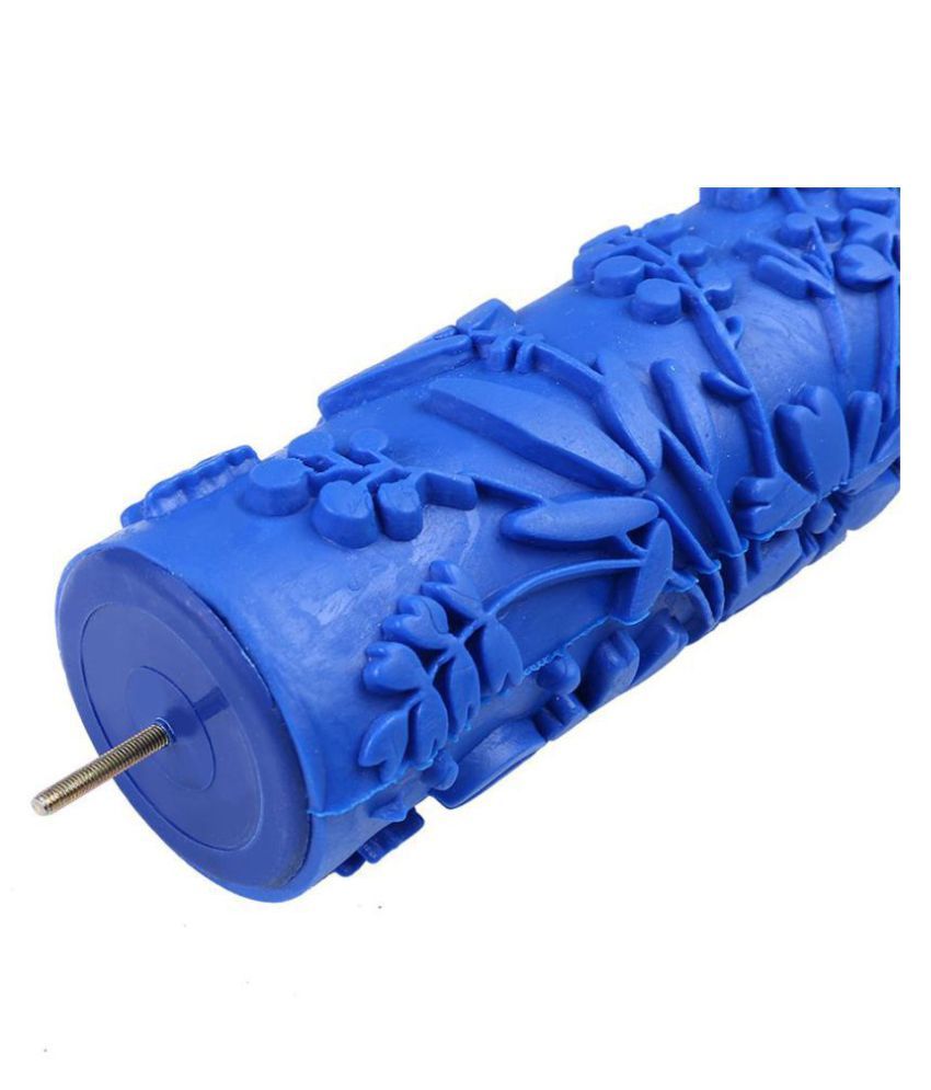 DIY Rubber Roller Embossed Paint Roller Wall Texture Stencil Brush