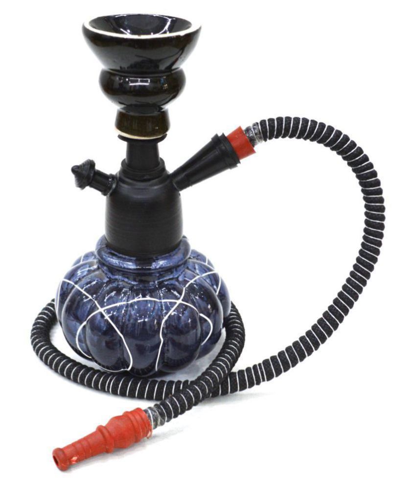 Veda Home & Lifestyle Black 12 cm Glass Table Hookah - Pack of 1: Buy ...