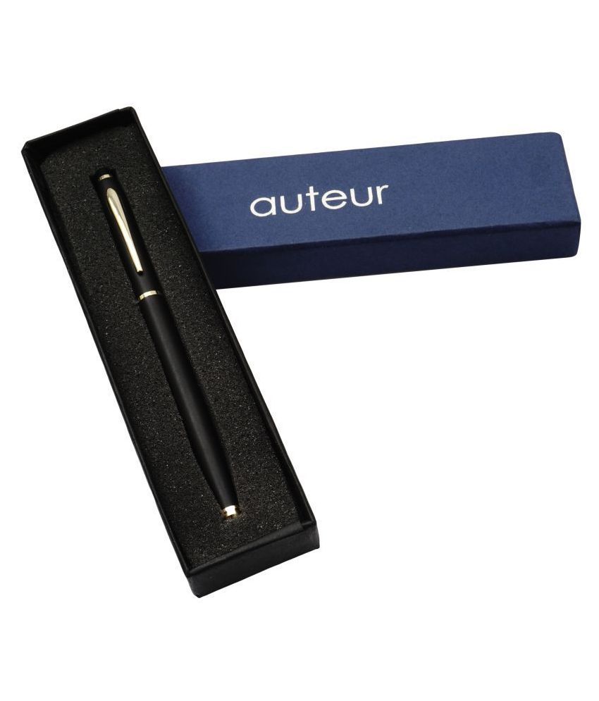     			Auteur Corporate Style Slim Black with Gold  ClipRoller Ball Pen