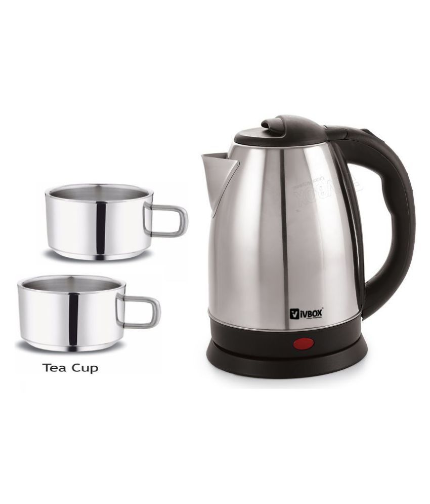 IVBOX kettle & 2 CUP 100ML 2 Liter 1500 Watt Stainless Steel Electric