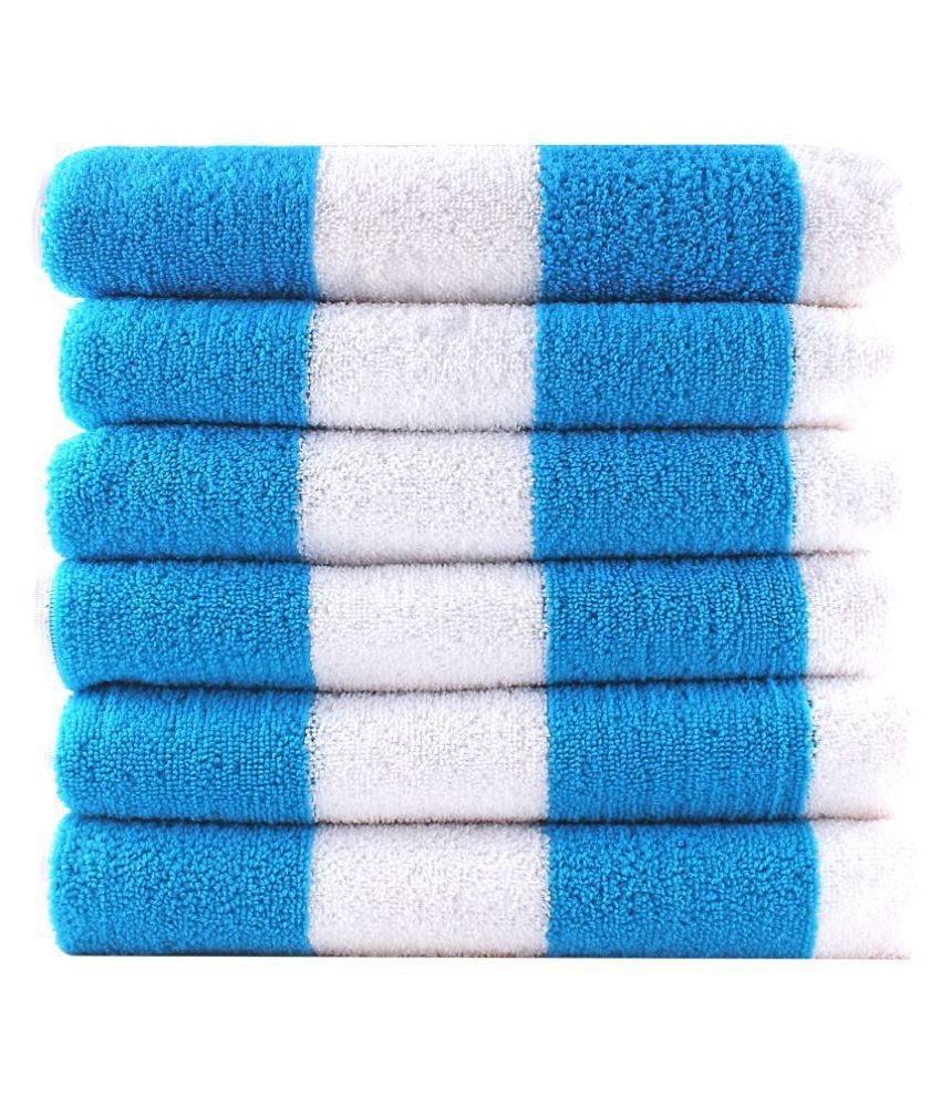 BATHE & SOAK Set of 6 Microfibre Bath Towel Blue Buy BATHE & SOAK Set